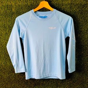 FISHING LIFE - Light Blue Long Sleeved Rash Guard / UBF 50+ in GOOD condition